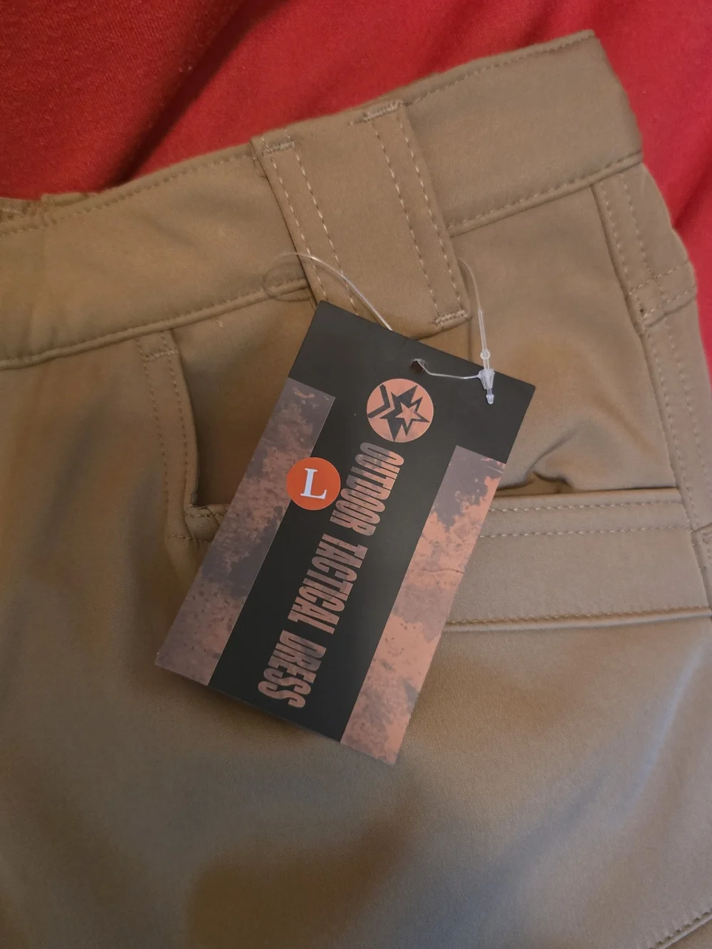 Outdoor Tactical Dress Khaki Cargo Trousers - Size L